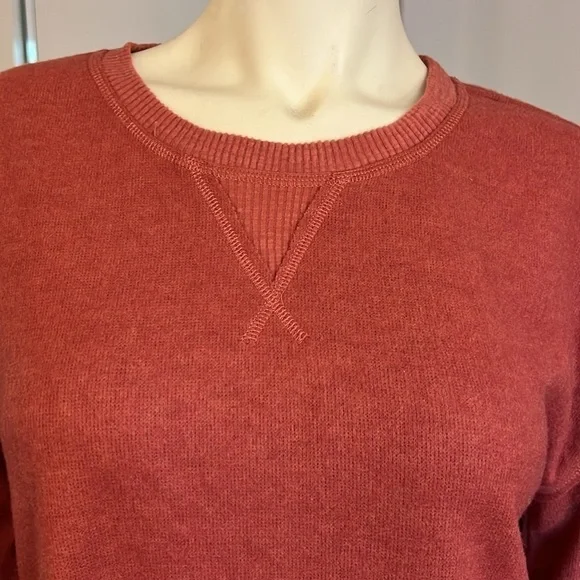 NWT Cotton Bleu Ultra Soft Burnt Orange Long Sleeve Sweater. Size Small. - Picture 2 of 6